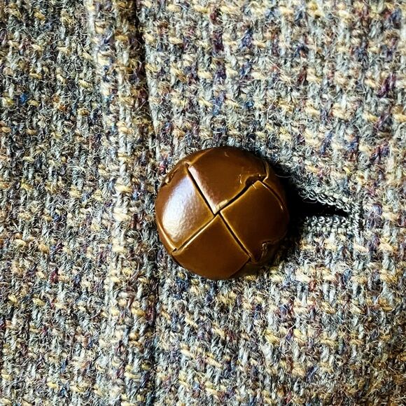 Austin Reed Vintage Tweed Wool Sport Coat Gray Barleycorn Fleck 42 44 Regent St - Picture 15 of 16